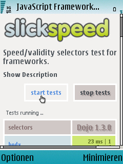 Screenshot 3: Mobile Framework Tests - Tests are running