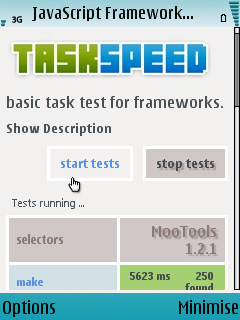 Screenshot 3: Mobile Framework Tests 2 - Tests are running