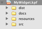 Screenshot 1: Widget folder structure